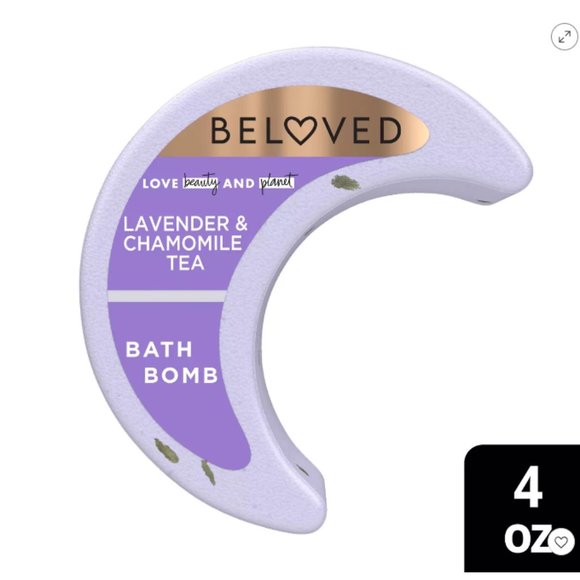 BATH BOMBS x 2: Lavender Chamomile Tea (moon) + Cherry Blossom Rose (heart) - Picture 10 of 13